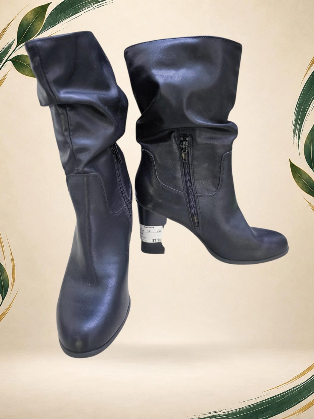 Vista frontal de Botas